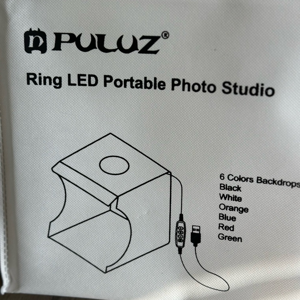 Ring LED portable photo studio 12x12